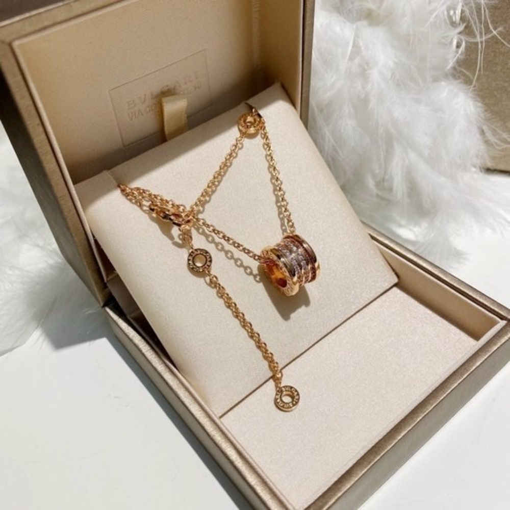 Bulgari Gold Necklace with Circular Accents